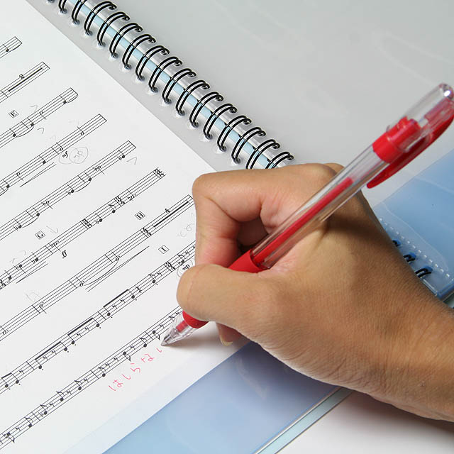 バンドファイル リング式 音楽雑貨 演奏実用品 楽譜 譜面 書き込み 製本 楽譜ファイル