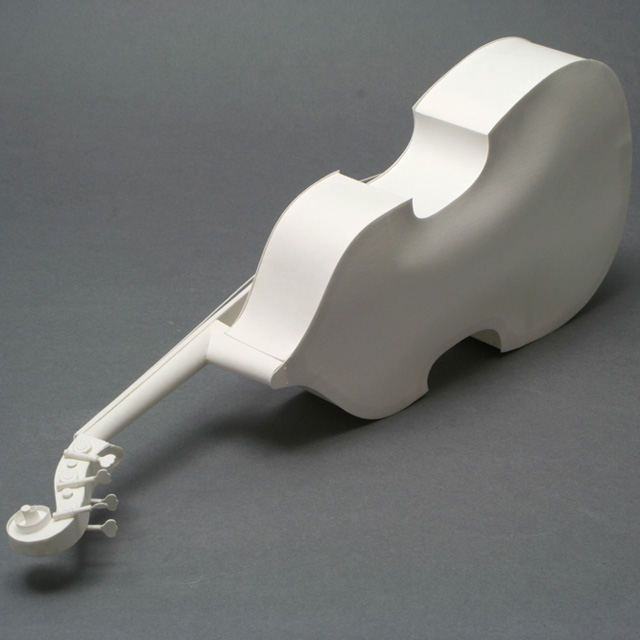 コントラバス Contrabass Doublebass stringbass 弦楽器 ペーパークラフト paper-crafting HANDSON 音楽雑貨 音楽グッズ 音楽ギフト