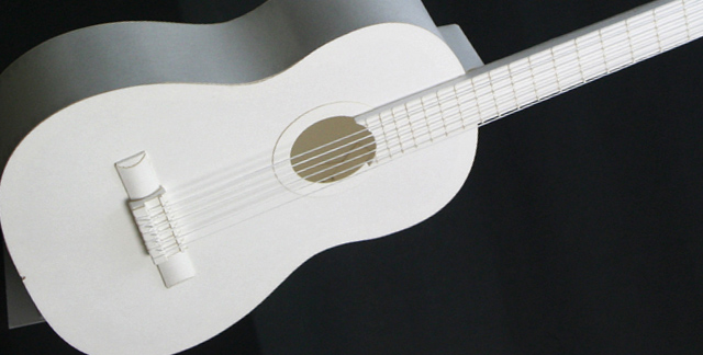 クラシックギター guitar 弦楽器 ペーパークラフト paper-crafting HANDSON 音楽雑貨 音楽グッズ 音楽ギフト