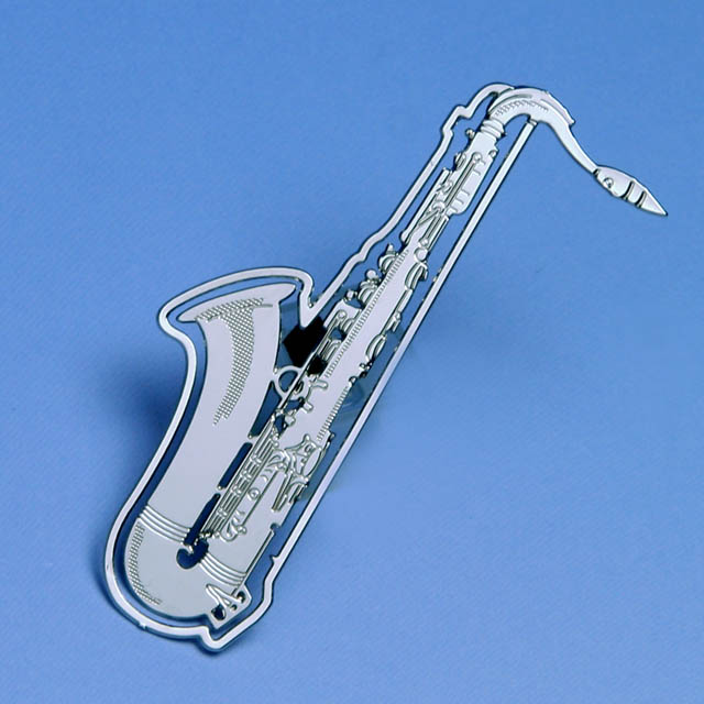 テナーサックス tenor saxophone デザインクリップ ステンレス 音楽雑貨 音楽グッズ 音楽ギフト 記念品