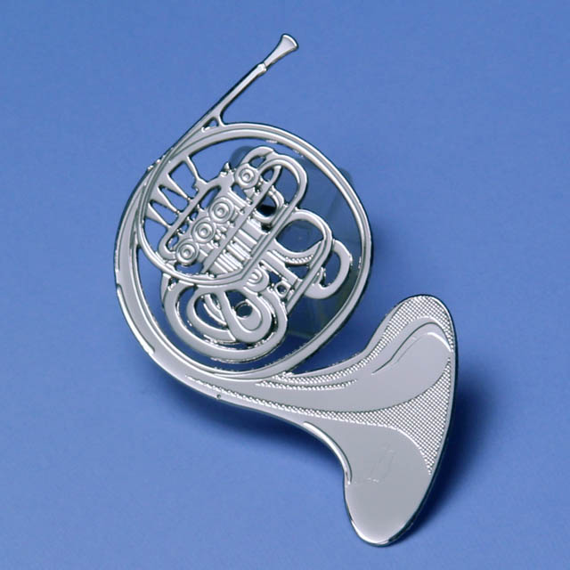 フレンチホルン french horn デザインクリップ ステンレス 音楽雑貨 音楽グッズ 音楽ギフト 記念品