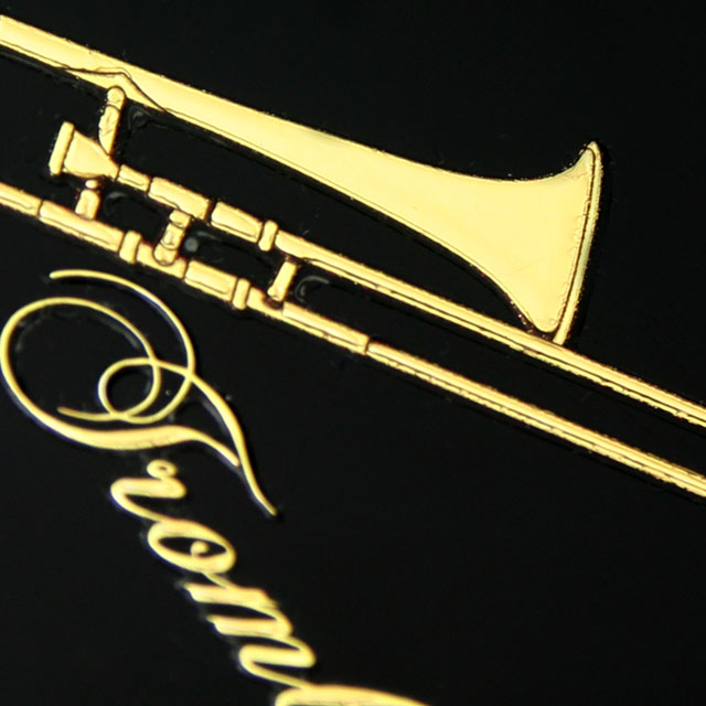 蒔絵風 携帯ステッカー 音符 トロンボーン trombone 音楽雑貨 音楽グッズ 音楽ギフト