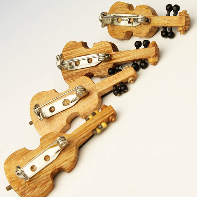 Wooden ピン 弦楽器 弦４部 音楽雑貨