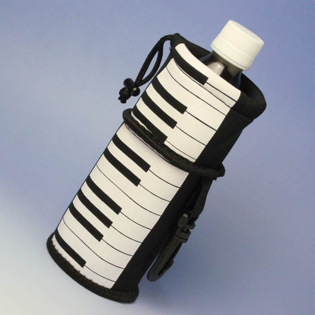 ウェットスーツ素材 ペットボトルカバー ピアノ鍵盤 音楽雑貨 音楽グッズ