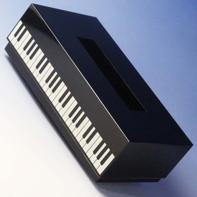 ティッシュボックスケース ピアノ鍵盤 音楽雑貨 音楽グッズ
