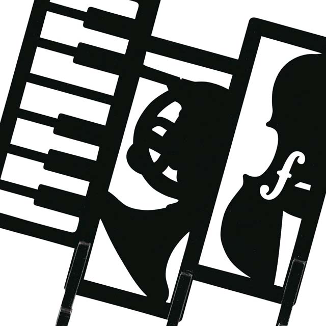 silhouette musique キーフック ホルン 鍵盤 弦楽器 音楽雑貨 音楽ギフト