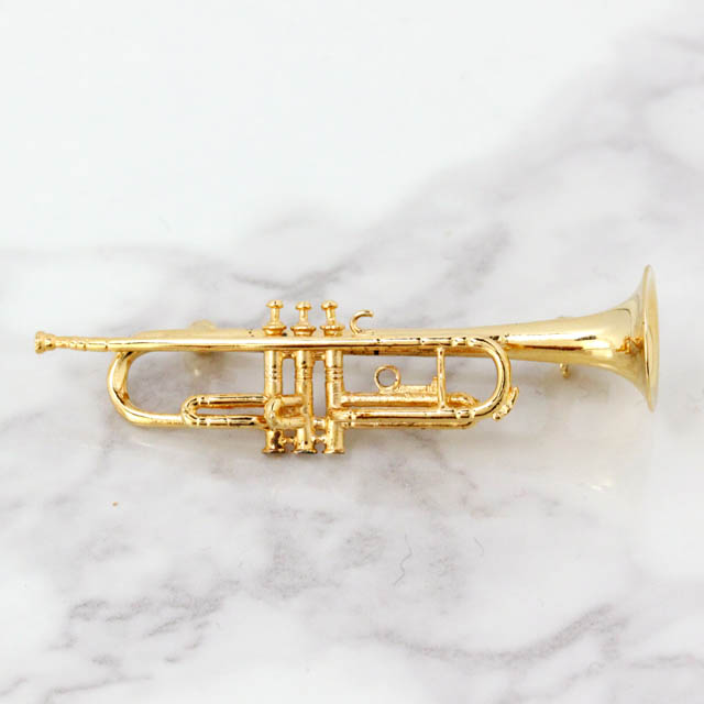 トランペット Trumpet シルバー ブローチ SV925 音楽雑貨 音楽アクセサリー