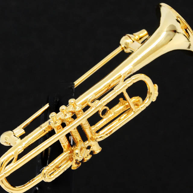 トランペット Trumpet シルバー ブローチ SV925 音楽雑貨 音楽アクセサリー
