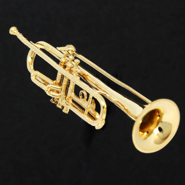 トランペット Trumpet シルバー ブローチ SV925 音楽雑貨 音楽アクセサリー