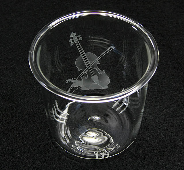 ガラスティーポット　ヴァイオリン ギフト