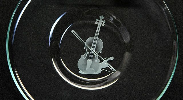 ガラスカップ＆ソーサー ヴァイオリン ギフト