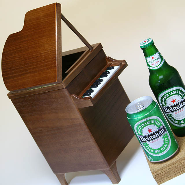 桐製 グランドピアノ ダストボックス 【M】 音楽雑貨 鍵盤