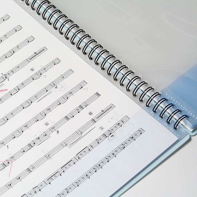 バンドファイル リング式 音楽雑貨 演奏実用品 楽譜 譜面 書き込み 製本 楽譜ファイル