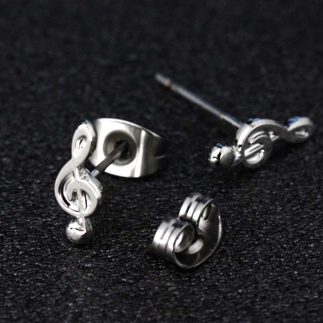 SV992 ピュアシルバー ミニピアス ト音記号 音楽雑貨・アクセサリー専門店 ♪ プレリュード