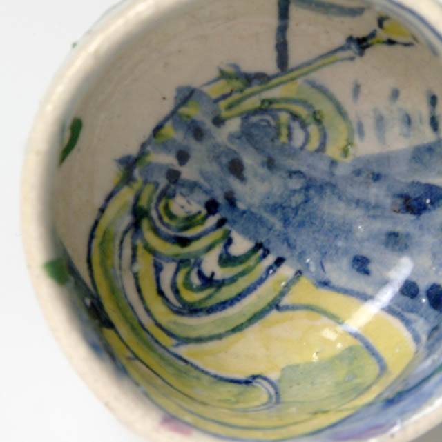 九谷焼 ふくろう ぐい呑み フレンチホルン 金管楽器 音楽雑貨 音楽グッズ 音楽ギフト 上田さかえ