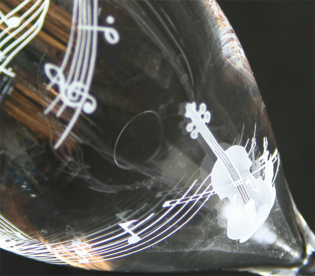 クリスタル ワイングラス ヴァイオリン ◎ 音楽雑貨・アクセサリー専門