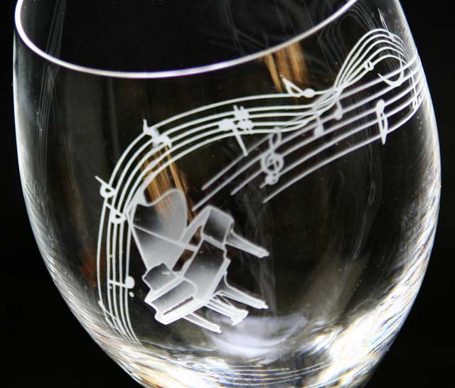 クリスタル ワイングラス グランドピアノ ◎ 音楽雑貨・アクセサリー
