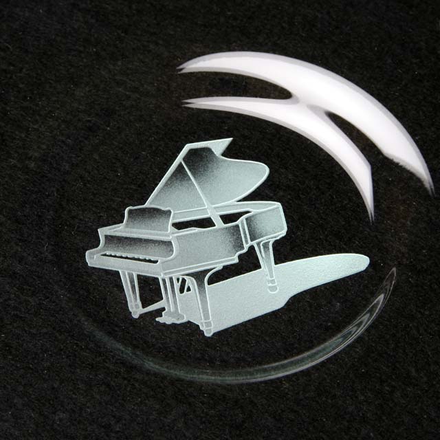 クリスタル 耐熱 グラスカップ ソーサー グランドピアノ 音符 楽譜 音楽雑貨 音楽グッズ 音楽ギフト
