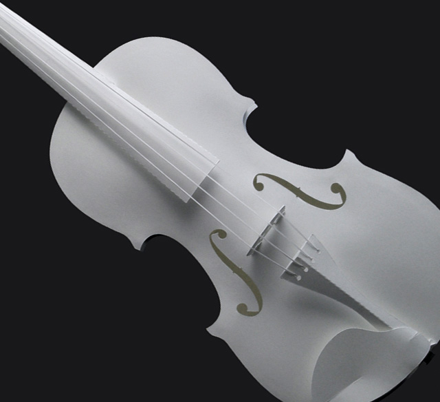 ヴァイオリン violin 弦楽器 ペーパークラフト paper-crafting HANDSON 音楽雑貨 音楽グッズ 音楽ギフト