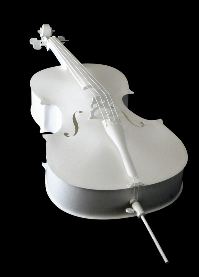 チェロ Violoncello 弦楽器 ペーパークラフト paper-crafting HANDSON 音楽雑貨 音楽グッズ 音楽ギフト
