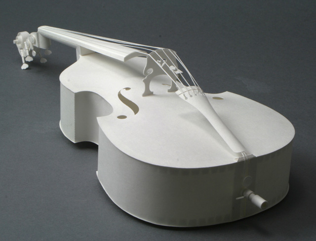 コントラバス Contrabass Doublebass stringbass 弦楽器 ペーパークラフト paper-crafting HANDSON 音楽雑貨 音楽グッズ 音楽ギフト