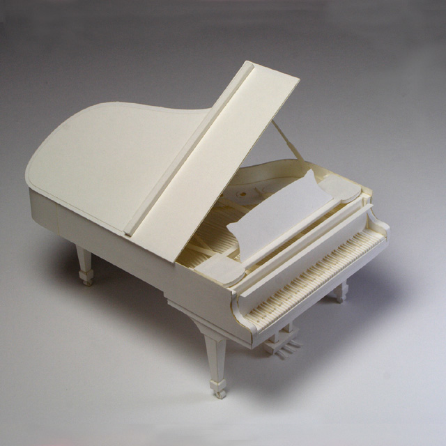 グランドピアノ 鍵盤楽器 ペーパークラフト paper-crafting HANDSON 音楽雑貨 音楽グッズ 音楽ギフト