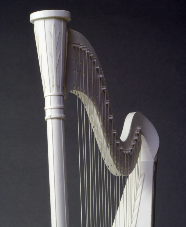 ハープ harp ペーパークラフト paper-crafting HANDSON 音楽雑貨 音楽グッズ 音楽ギフト