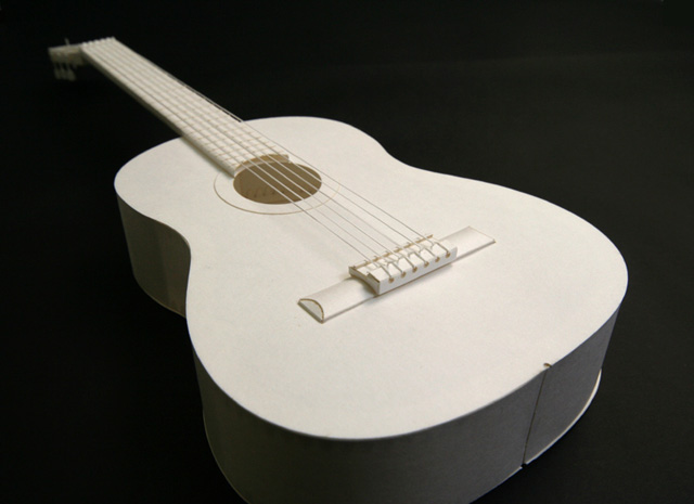 クラシックギター guitar 弦楽器 ペーパークラフト paper-crafting HANDSON 音楽雑貨 音楽グッズ 音楽ギフト