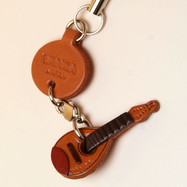 本革製携帯ストラップ マンドリン mandolin 音楽雑貨 音楽小物 音楽ギフト 音楽グッズ