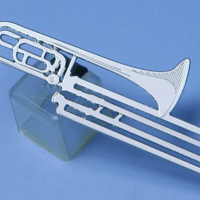 トロンボーン trombone デザインクリップ ステンレス 音楽雑貨 音楽グッズ 音楽ギフト 記念品
