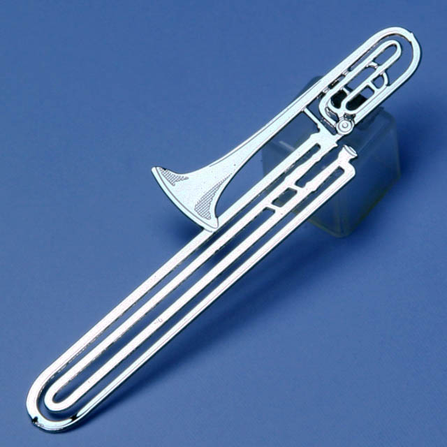 トロンボーン trombone デザインクリップ ステンレス 音楽雑貨 音楽グッズ 音楽ギフト 記念品
