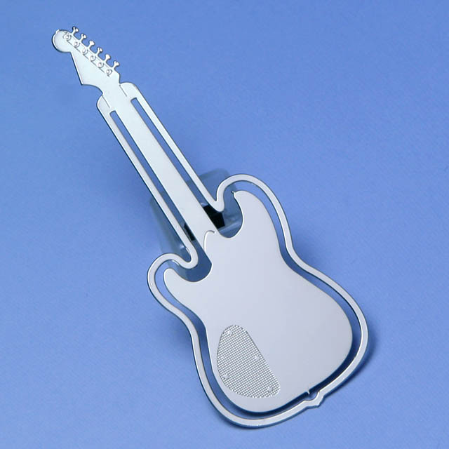 エレキギター electric guitar デザインクリップ ステンレス 音楽雑貨 音楽グッズ 音楽ギフト 記念品