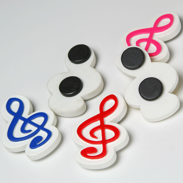 カラフル音楽マグネット ト音記号 音楽雑貨・アクセサリー専門店