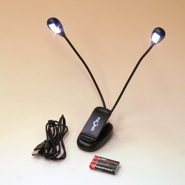 譜面台ライト【Ｓ】 LED４灯モデル 音楽雑貨・アクセサリー専門店 ♪ プレリュード