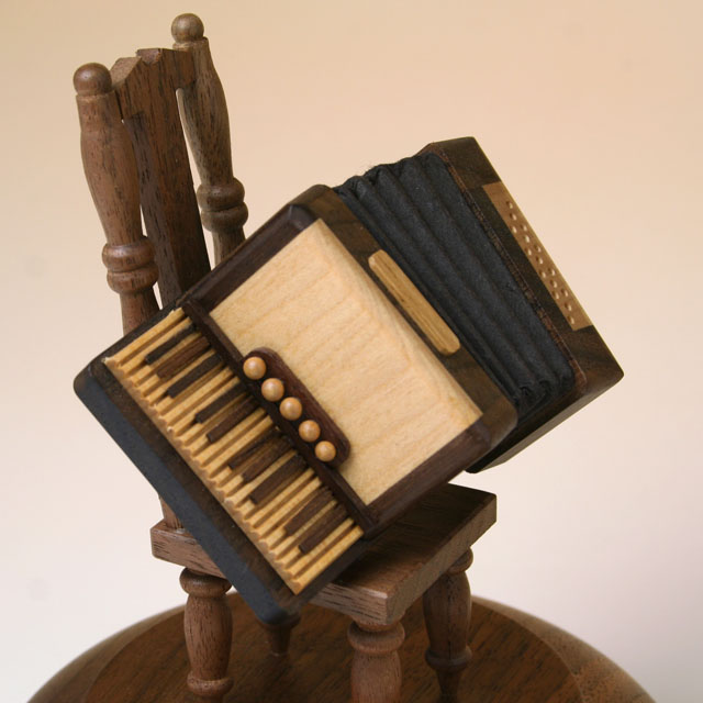 アコーディオン オルゴール 銘木 音楽雑貨 音楽グッズ 音楽ギフト