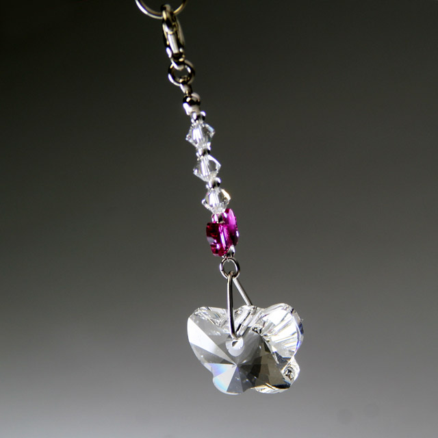 ト音記号　携帯ストラップ クリスタル 音符 音楽雑貨 音楽グッズ