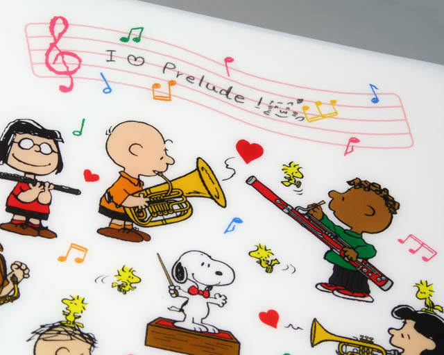 メモれる クリアフォルダ スヌーピーの吹奏楽 ホワイト Snoopy With Music 音楽雑貨 アクセサリー専門店 プレリュード