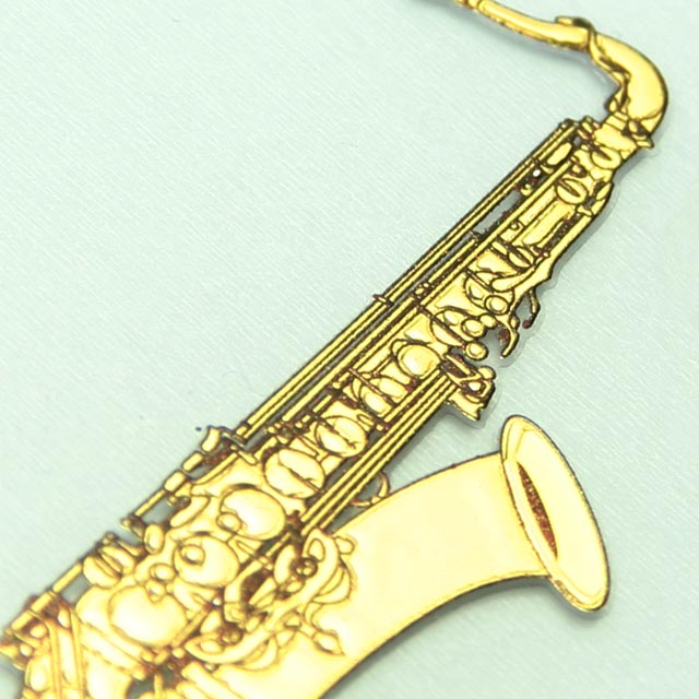 蒔絵風 携帯ステッカー 音符 テナーサックス tenor sax 音楽雑貨 音楽グッズ 音楽ギフト