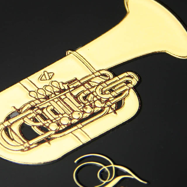蒔絵風 携帯ステッカー 音符 チューバ tuba 音楽雑貨 音楽グッズ 音楽ギフト