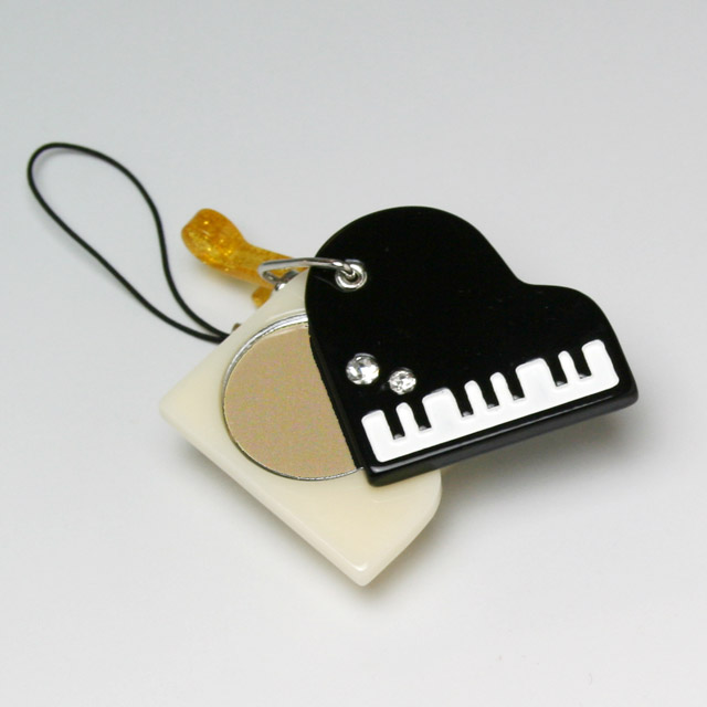 ミラー ストラップ グランドピアノ 音楽雑貨 音楽グッズ 音楽小物