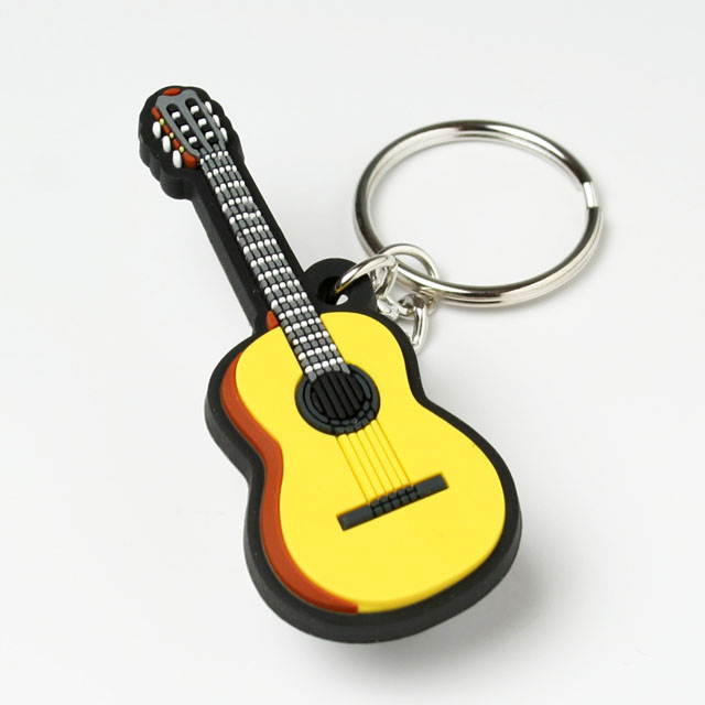 クラシックギター　キーホルダー　在庫4　音楽雑貨　プレゼント　ゴム製