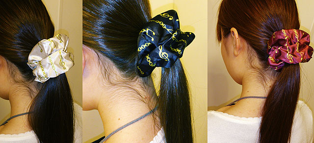 シュシュ 音符 ト音記号 音楽雑貨 音楽ギフト 音楽グッズ