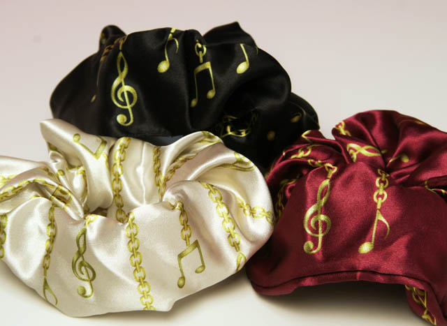 シュシュ 音符 ト音記号 音楽雑貨 音楽ギフト 音楽グッズ