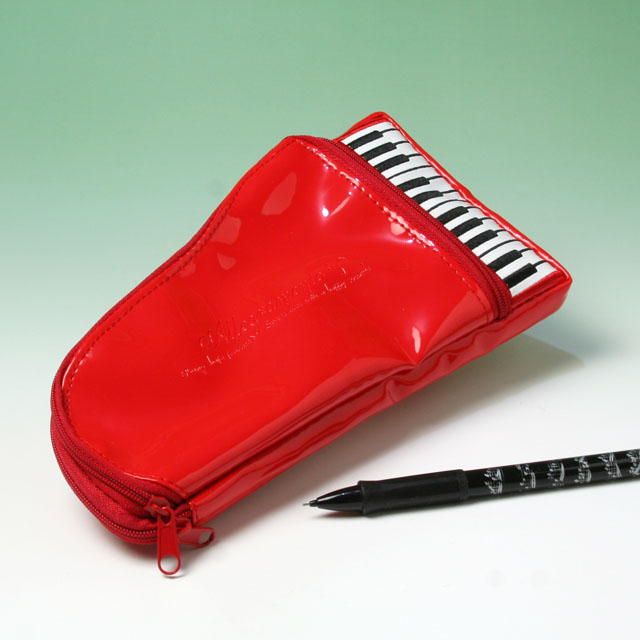 エナメル ペンポーチ ピアノ鍵盤 音楽雑貨 音楽グッズ