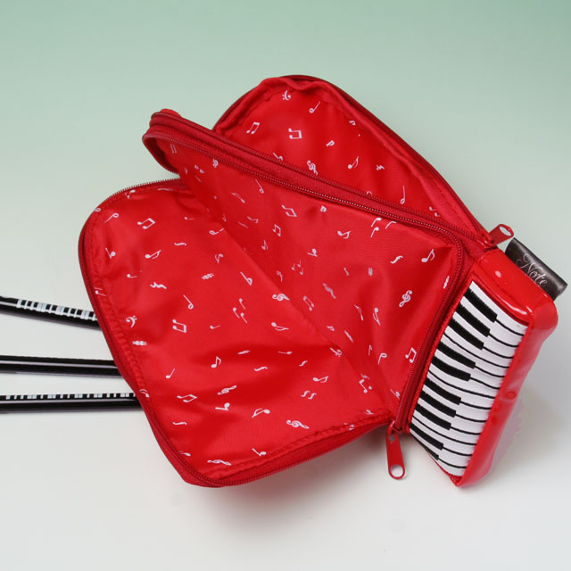 エナメル ペンポーチ ピアノ鍵盤 音楽雑貨 音楽グッズ