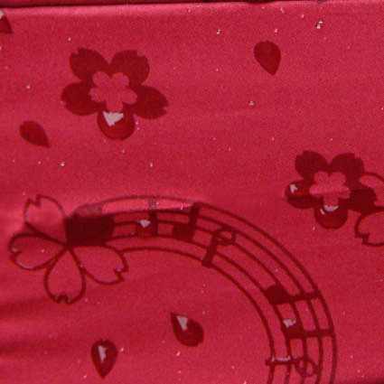 雨に浮き出る音符桜 折り畳み傘 音楽雑貨 音楽グッズ 音楽小物 音楽ギフト