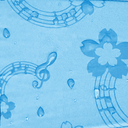 雨に浮き出る音符桜 折り畳み傘 音楽雑貨 音楽グッズ 音楽小物 音楽ギフト