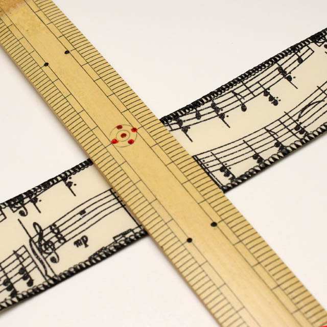 Wired Ribbon ワイヤーリボン 楽譜 音符 ト音記号 音楽雑貨 音楽小物 音楽グッズ