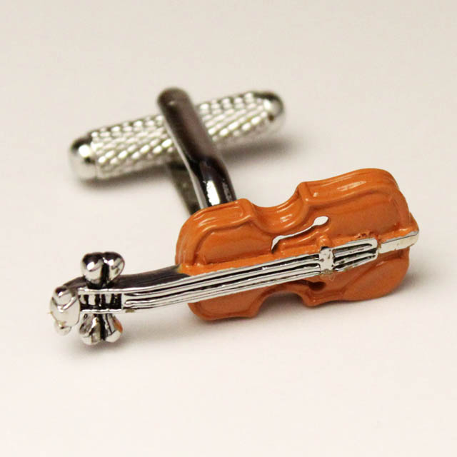 音楽雑貨 音楽ギフト カフスボタン ヴァイオリン 弦楽器