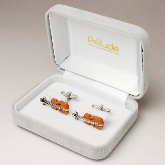 音楽雑貨 音楽ギフト カフスボタン ヴァイオリン 弦楽器